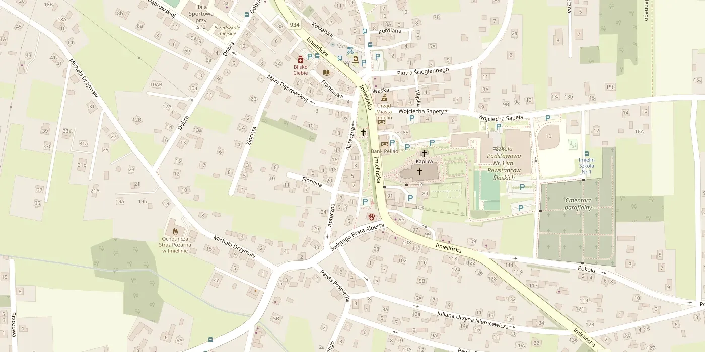 Mapa okolicy: ul. Apteczna 5, 41-407 Imielin